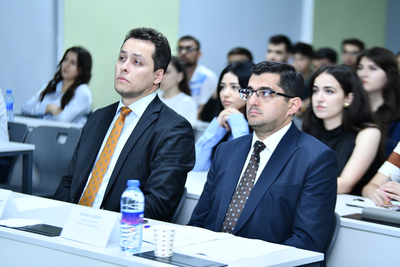 Auditorium classroom with sustainable energy lecture screen